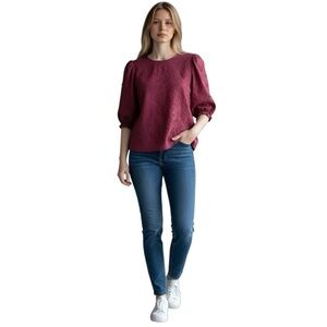 Ted Baker Magenta Textured Blouse XL